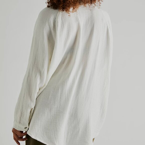 Free People We The Free Summer Daydream Buttondown L White - Picture 2 of 6